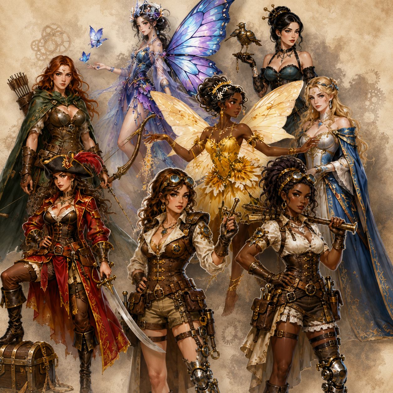 DPD Pin-Up Icons collection collage.